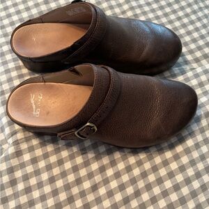 Dansko Brown Leather Mules